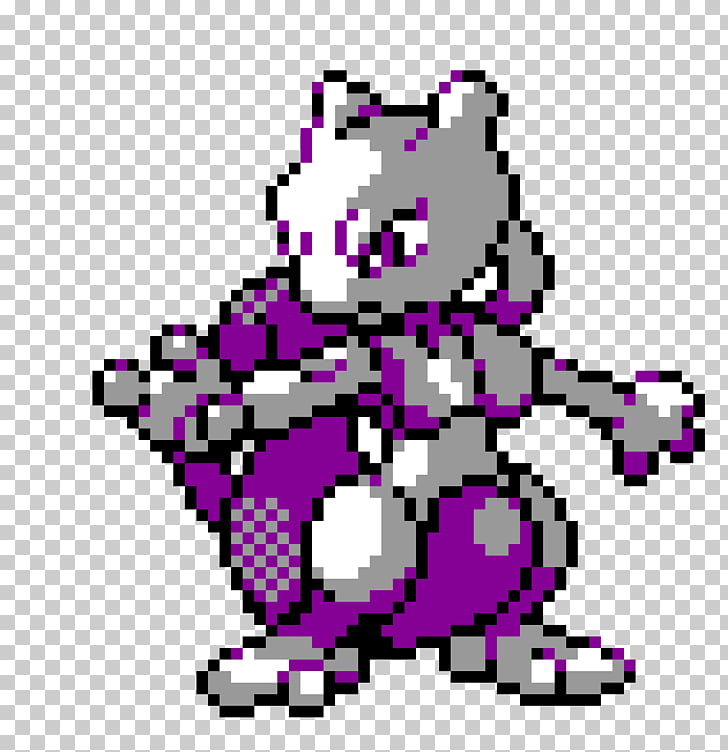 Minecraft Mewtwo Pixel Art Pokemon Yellow Minecraft Png Clipart