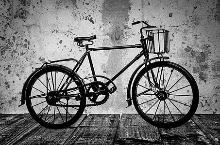 grayscale photo of road bike thumbnail