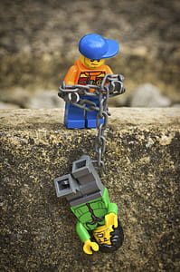 closeup photo of two LEGO character toys thumbnail