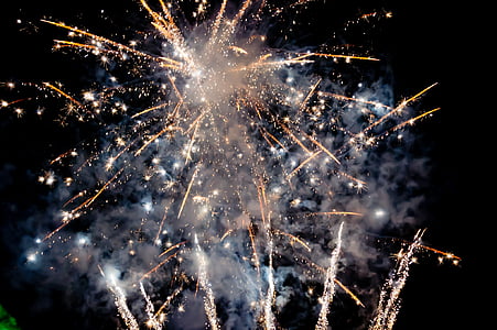 brown and white aerial fireworks photography during night time thumbnail