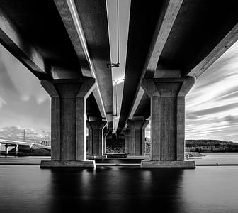 grayscale photography of bridge thumbnail