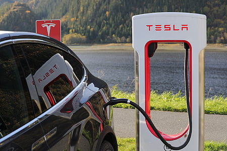 white and red Tesla gas station thumbnail