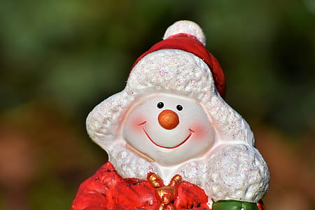 snowman ceramic figurine thumbnail