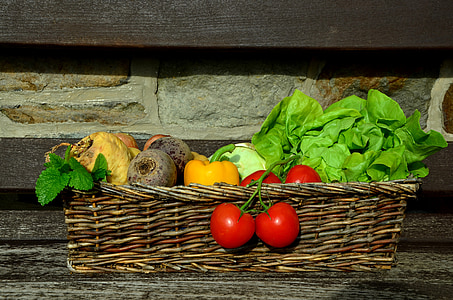 bunch of vegetables in basket thumbnail