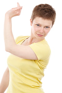 woman in yellow shirt thumbnail