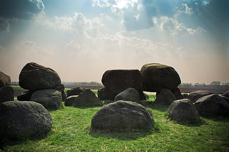 gray stones on green grass during daytime thumbnail