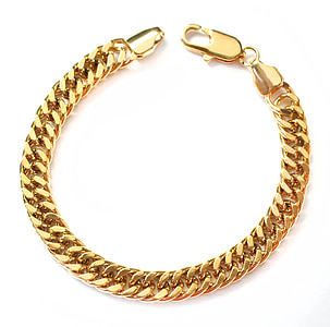 gold-colored chain bracelet thumbnail