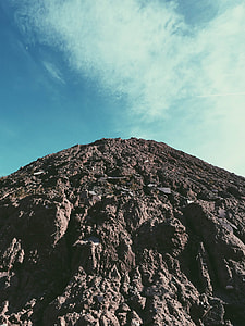 low angle view of brown rock mountain thumbnail