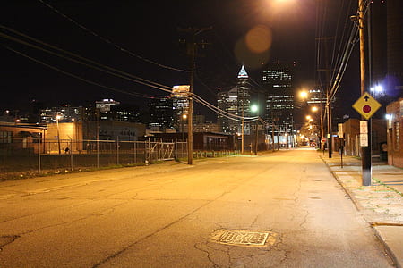 in distant high-rise building from road signage thumbnail