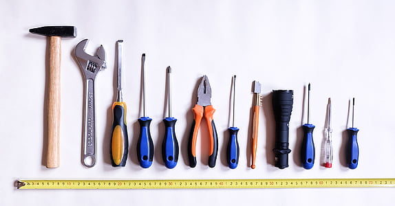 pile of assorted-color hand tool lot thumbnail
