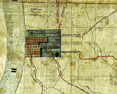 Map of Baton Rouge in 1863 in Louisiana thumbnail