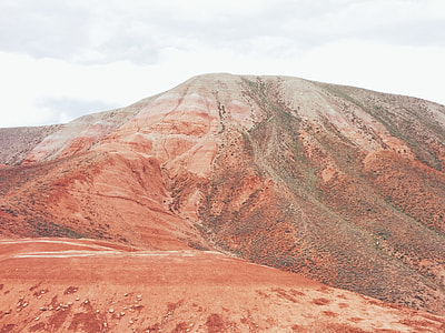 mountain under white sky thumbnail