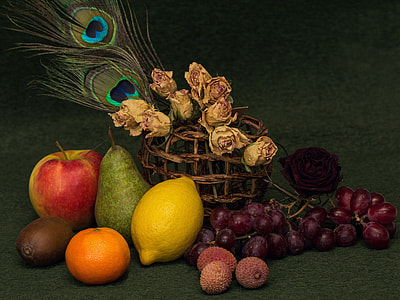 variety of fruits still-life painting thumbnail