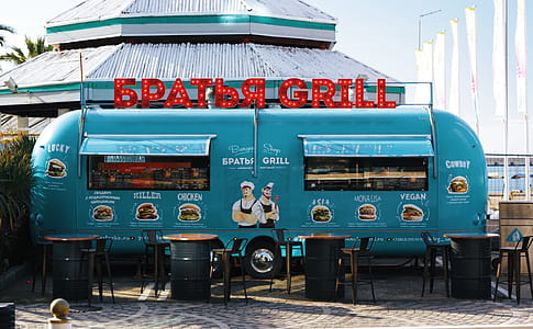 Green Barbecue Grill Food Stall thumbnail