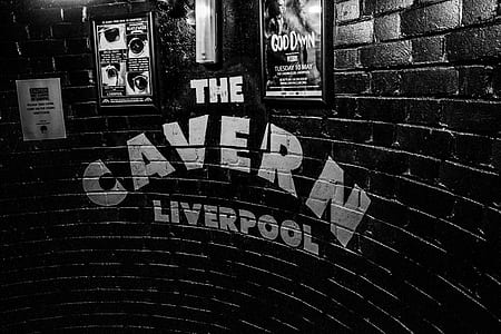 grayscale photo of The Cavern Liverpool signage thumbnail