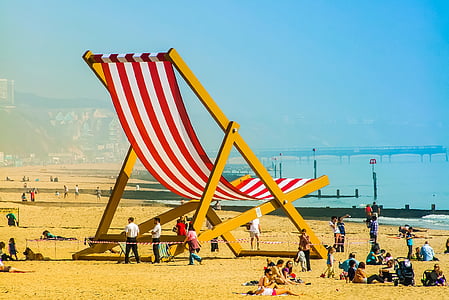 deck chair on beach thumbnail