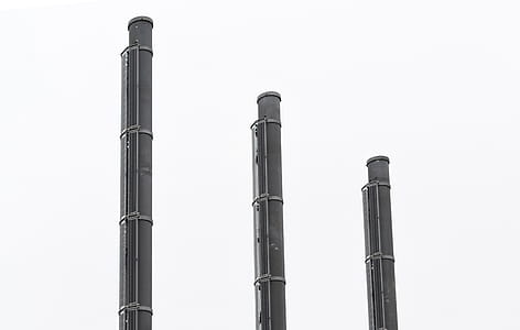 Three Black Steel Industrial Chiminea thumbnail