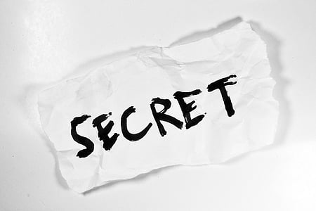 Secret text on white piece of paper thumbnail