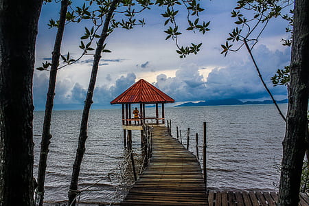 Person Standing on Boardwalk thumbnail