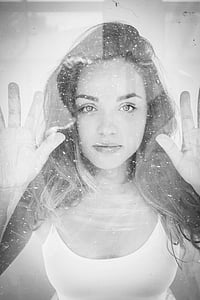grayscale photo of woman wearing tank top thumbnail