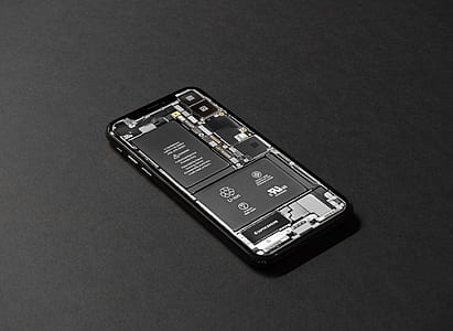 Black Android Smartphone on Table thumbnail