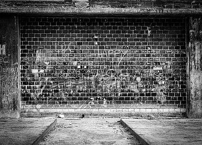 grayscale photo of gate grille thumbnail