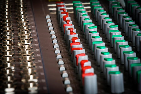 close-up photography of black audio mixer thumbnail