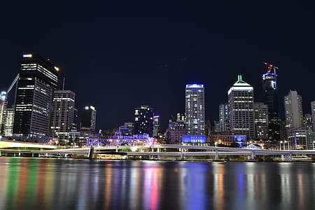photo of high-rise buildings during nighttime thumbnail
