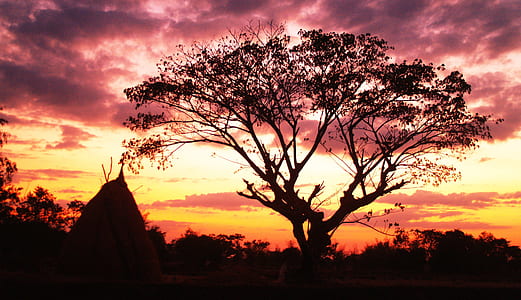 landscape, sky, sunset, night thumbnail
