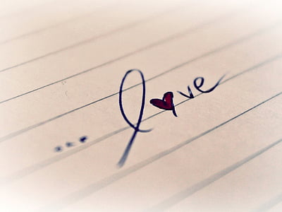 white lined paper with Love test thumbnail