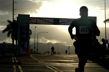 marathon during golden hour thumbnail