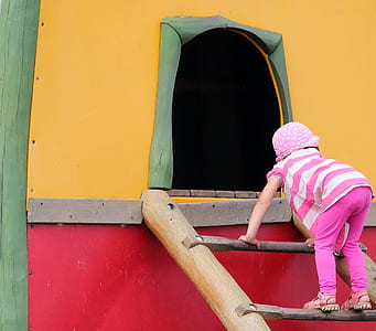 girl climbing on ladder thumbnail