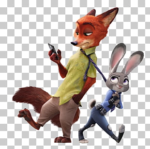 Lt. Judy Hopps Nick Wilde Finnick Toy , Judy Hopps and Nick-Wilde Zootopia, Secret Life of Pets character PNG clipart