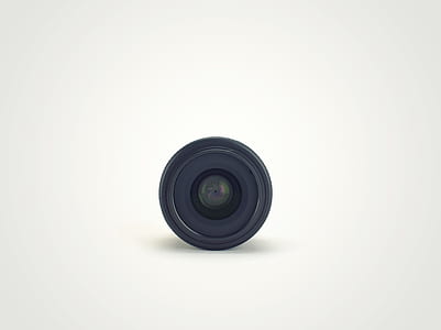 camera lens with white background thumbnail