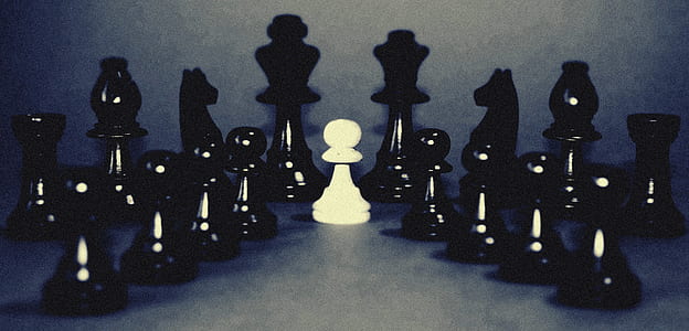 white, black, chess, indoors thumbnail