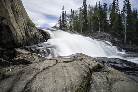 Water Falling from the top of Cameron Falls on the Ingraham Trail thumbnail