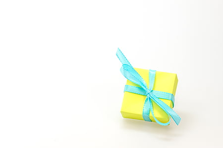yellow box with teal ribbon thumbnail