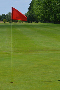 red golf post during daytime thumbnail