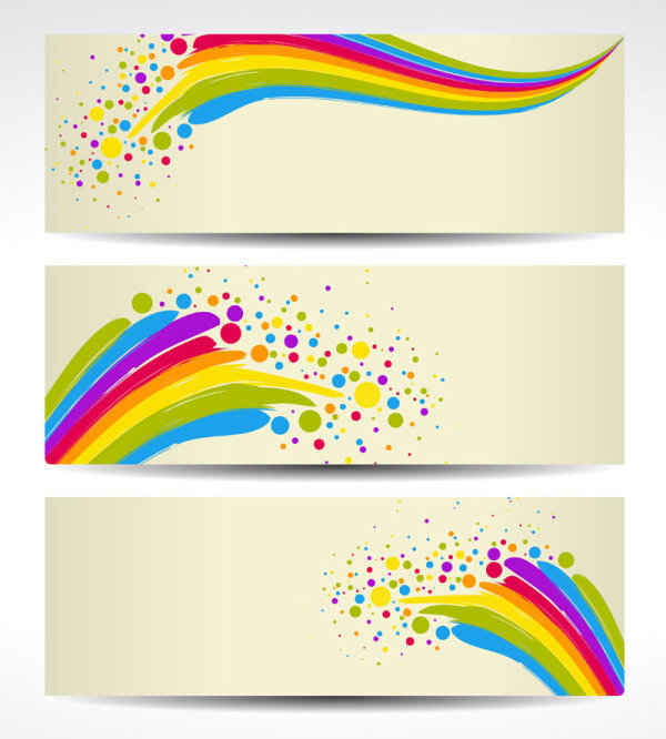 Colorful Banners Background Eps File Free Graphics Uihere