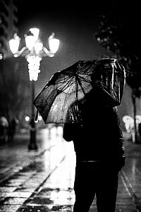 black-and-white, man, person, street thumbnail