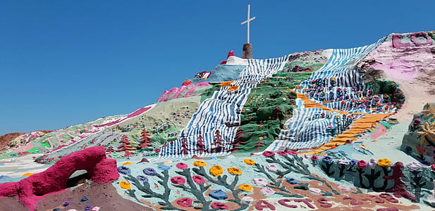 multicolored floral painted hill thumbnail