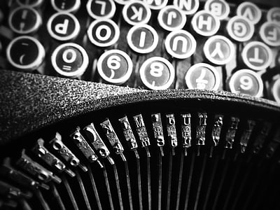 grayscale photo of typewriter thumbnail