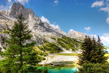 snow, landscape, mountains, nature thumbnail