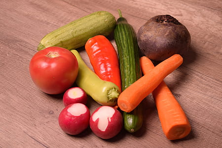 assorted vegetables on brown wooden table thumbnail