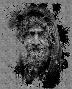 painting of man's face thumbnail