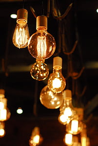 low light photography of lighted lamps thumbnail