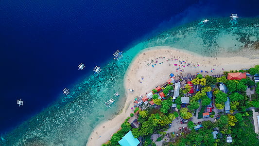 sea, city, bird's eye view, beach thumbnail