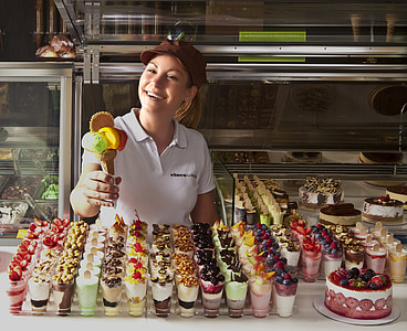 woman holding ice cream thumbnail