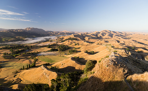 Hilly Landscape with skies and beautiful scenery thumbnail