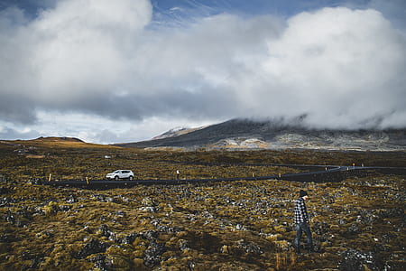 aerial photography of mountains and clouds thumbnail